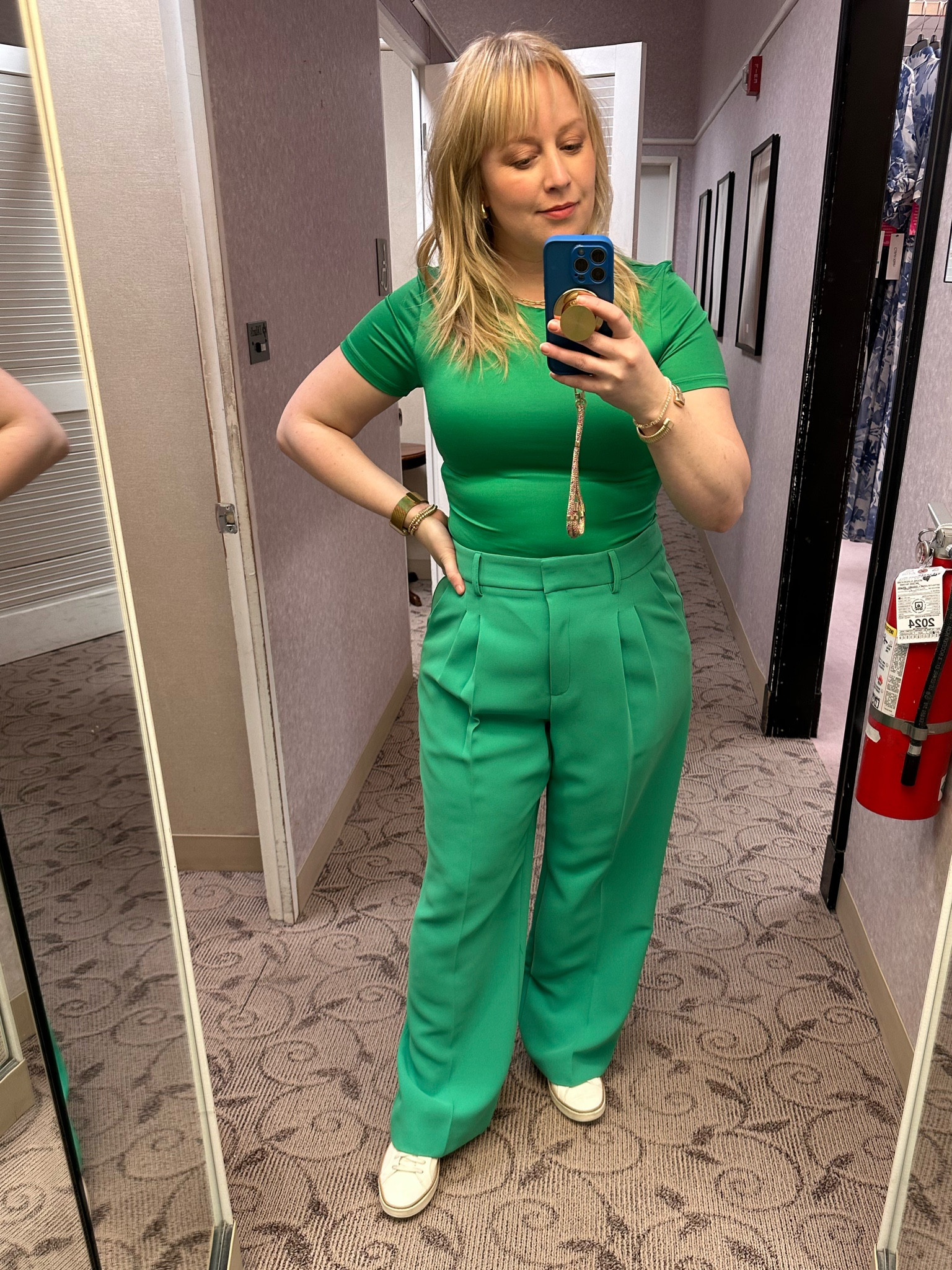 Nothing says spring like green. There is a matching jacket too. Comes in a beautiful yellow as well  