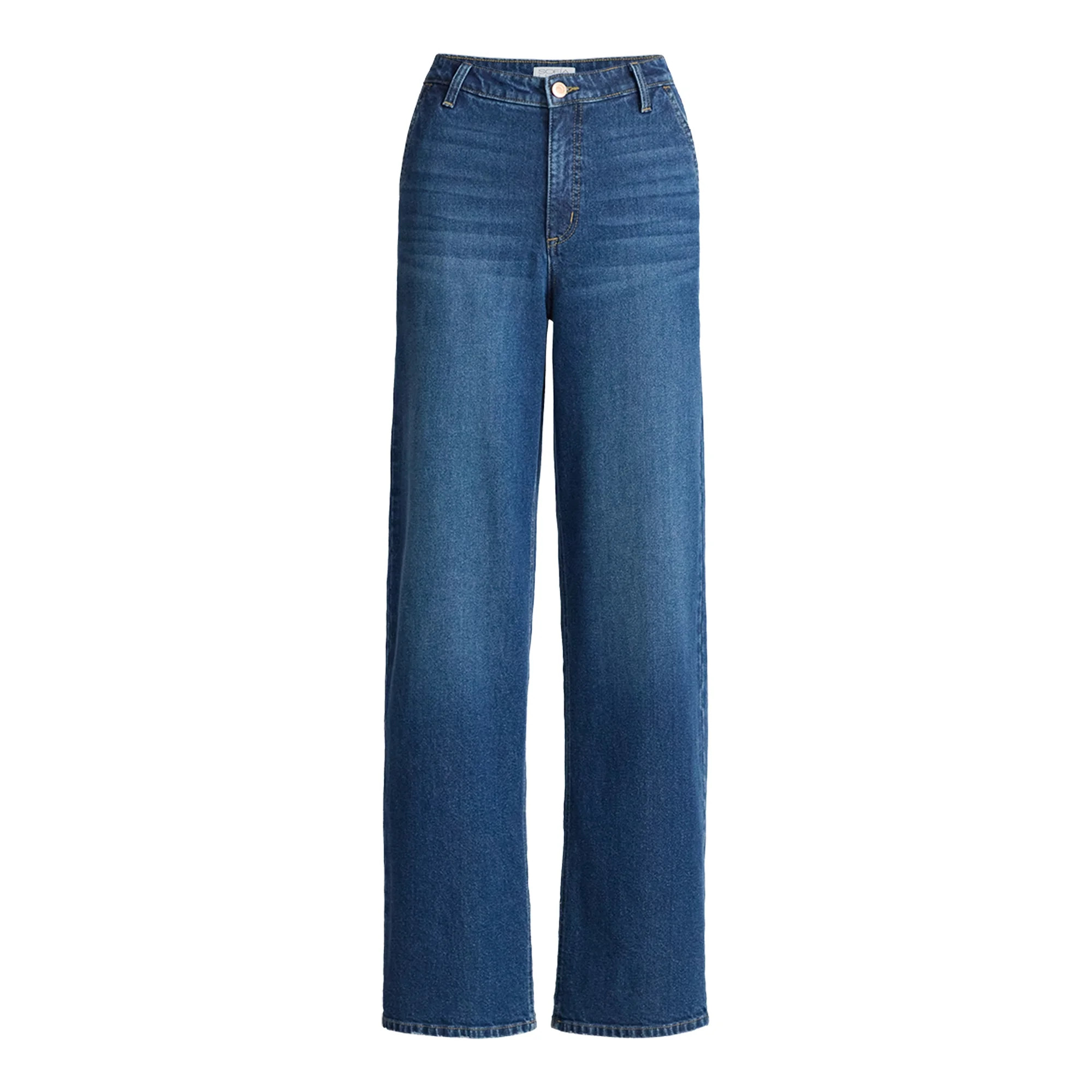 Sofia by Sofia Vergara Women's Diana Relaxed High Rise Straight Jeans, 30", 32.5" and 34" Inseams... | Walmart (US)