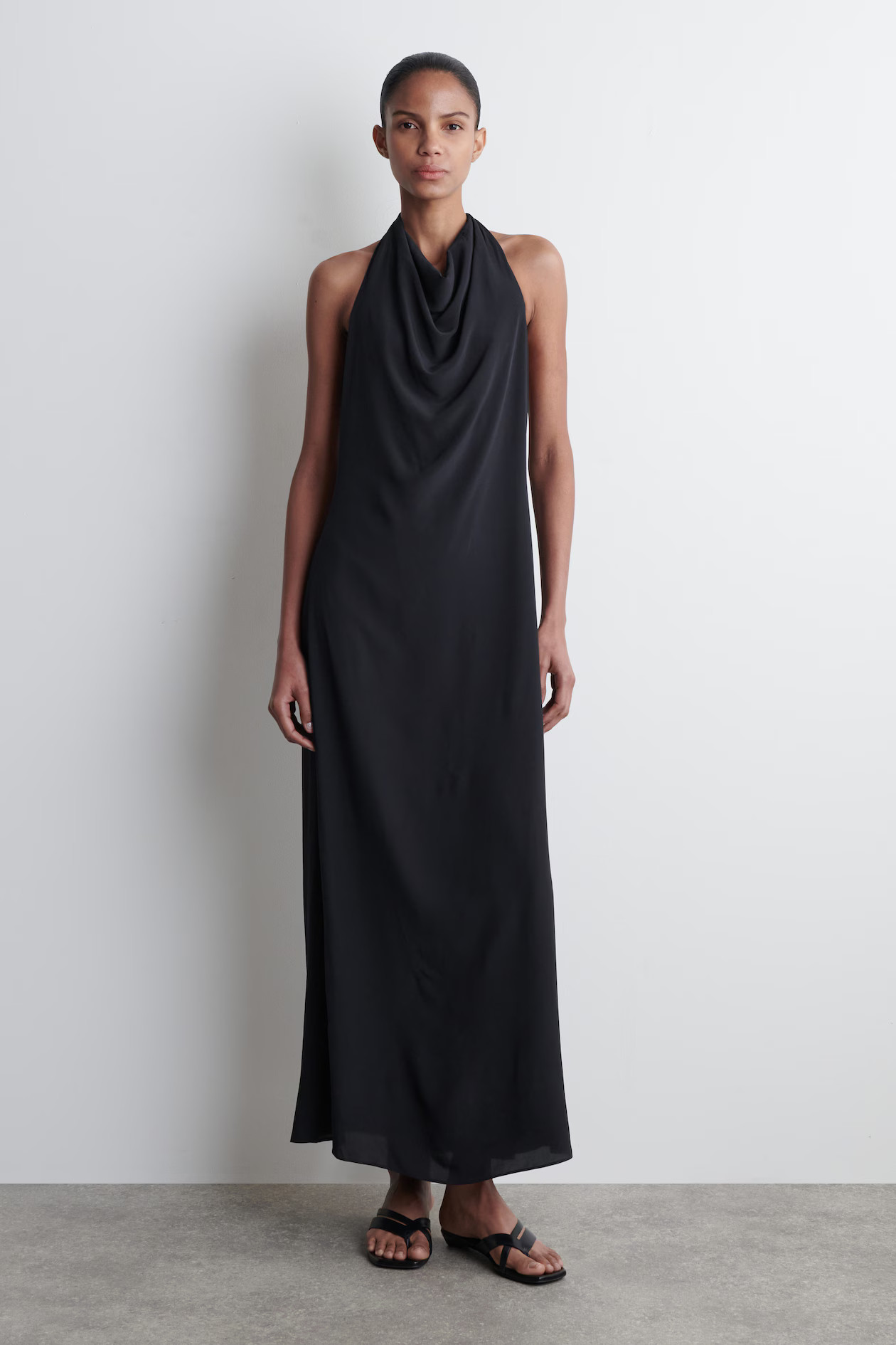 COWL-NECK MAXI DRESS - NAVY | COS | COS (EU)