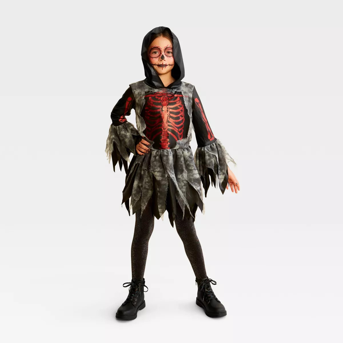 Kids' Mystic Red Glitter Halloween Costume Shiny Bones L - Hyde & EEK! Boutique™ | Target