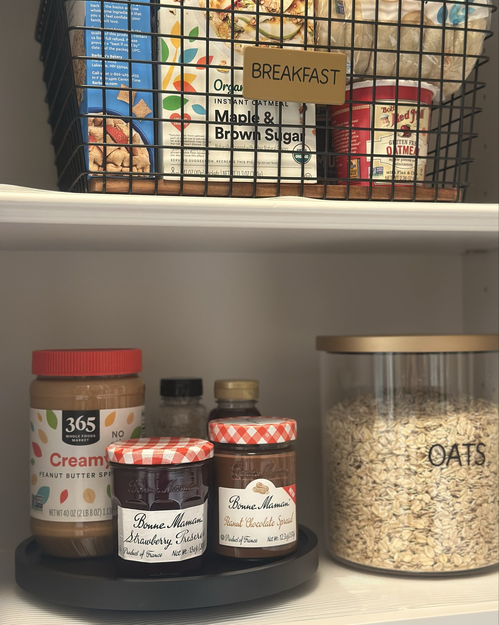 A Well Kept pantry- where everything has a home, you know what you have and it saves you time and money. ✨