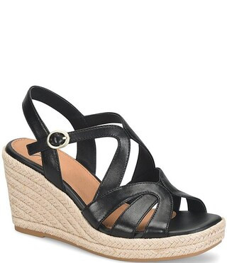 Norma Strappy Leather Platform Espadrille Wedge Sandals | Dillard's