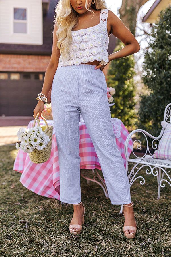 Sweet On Seersucker Pants | Impressions Online Boutique
