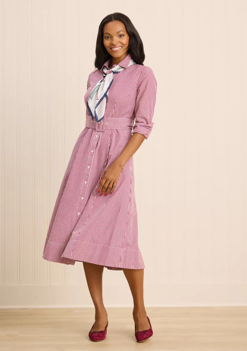 Sewing Down South x Crown & Ivy™ Sew Merry Button Front Midi Dress | Belk