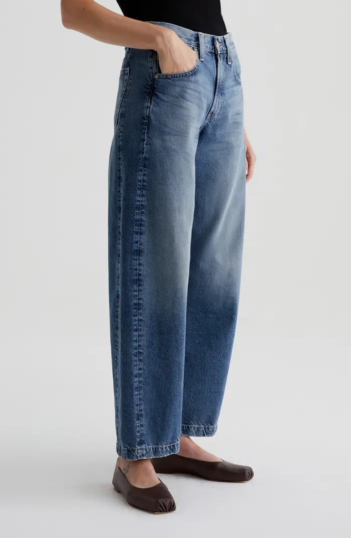 AG Hattie High Waist Ankle Wide Barrel Leg Jeans | Nordstrom | Nordstrom
