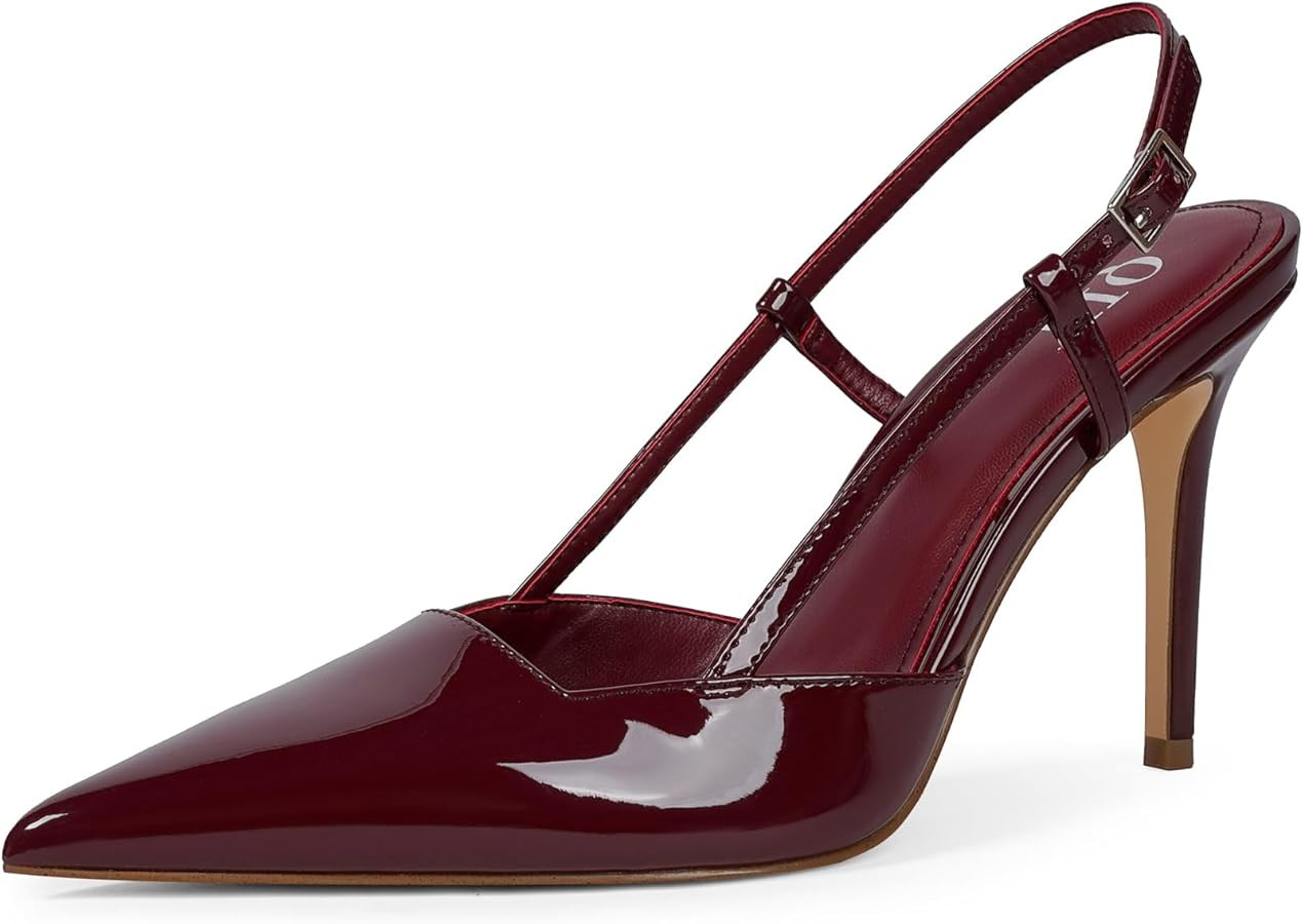 Closed Toe Slingback Heels Women Pumps Strappy Pointed Toe Stiletto Heels for Women Wedding Party... | Amazon (US)