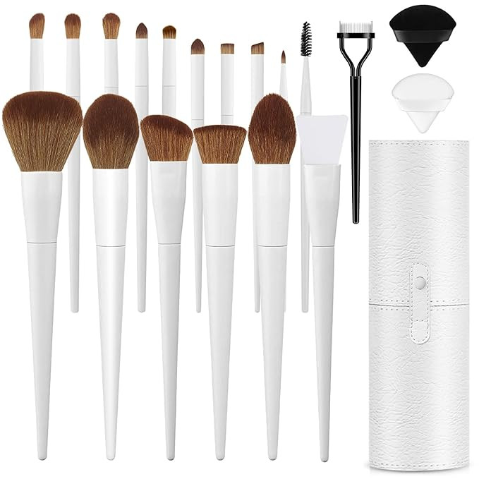 Makeup Brushes With Case 20PCs Professional Makeup Brush Set, Foundation Powder Eyeshadow Brush S... | Amazon (US)