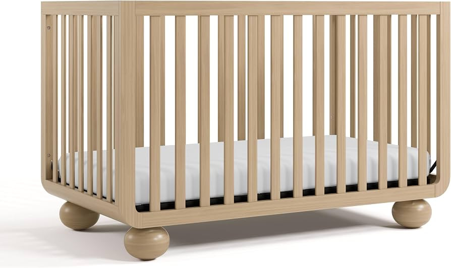 Storkcraft Amalfi 5-in-1 Convertible Crib with Toddler Guardrail, Driftwood | Amazon (US)