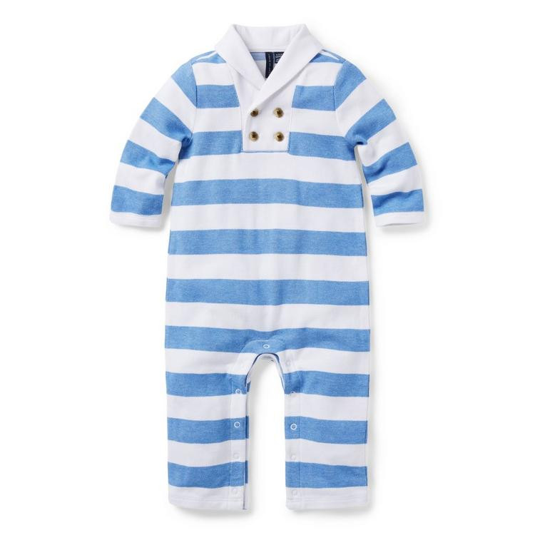 Baby Striped Shawl Collar 1-Piece | Janie and Jack