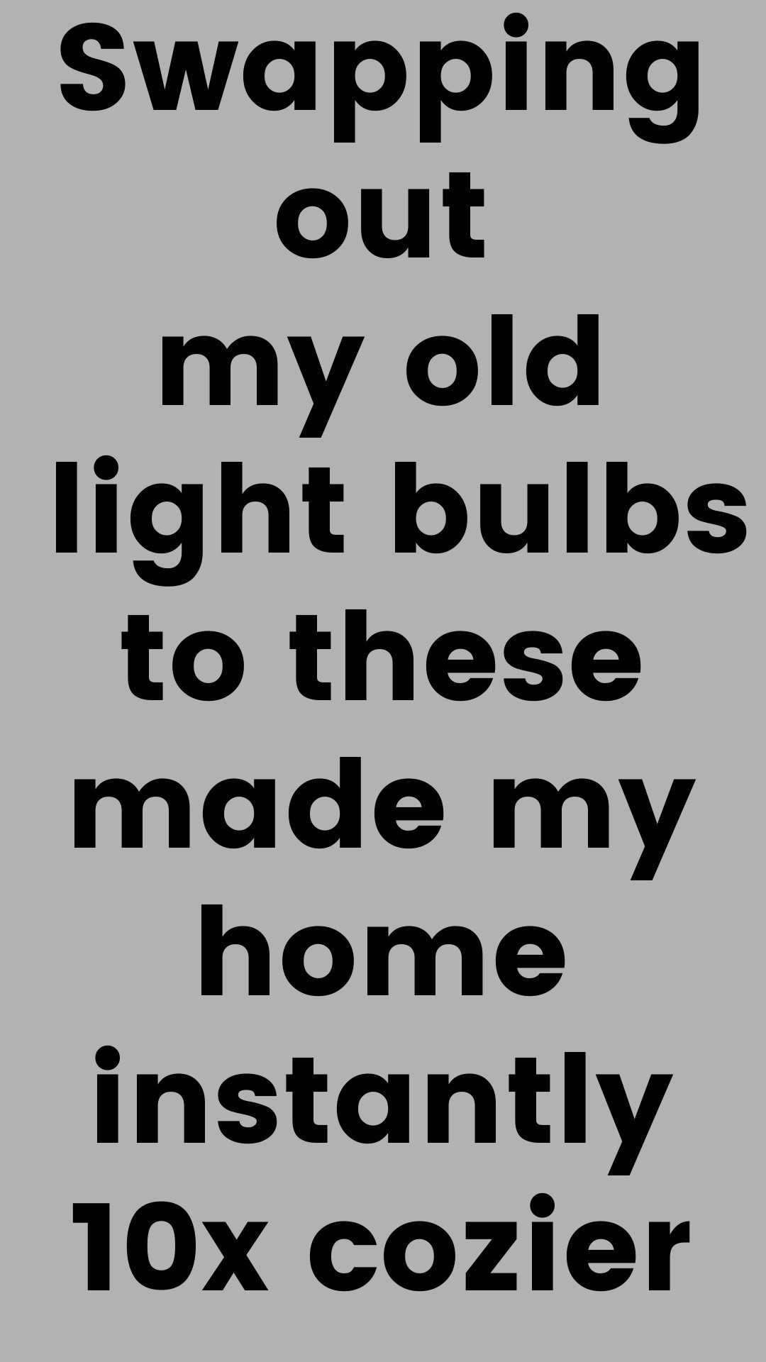 Swapping out my old light bulbs for these made my home instantly 10x cozier.

If your house feels a little cold or harsh at night, check your bulbs.

These are warm 2200K amber LED bulbs that give that soft, glowy, Restoration Hardware-style warmth — without being too dim.

They’re:
• dimmable
• flicker-free
• warm but not orange
• perfect for lamps + sconces

Such a small change, huge impact.

Linked here 🤎 Save this if you’re working on your lighting.

#LTKhome #lightingmatters #cozyhome #neutralhome #Amazonhome

#LTKHome