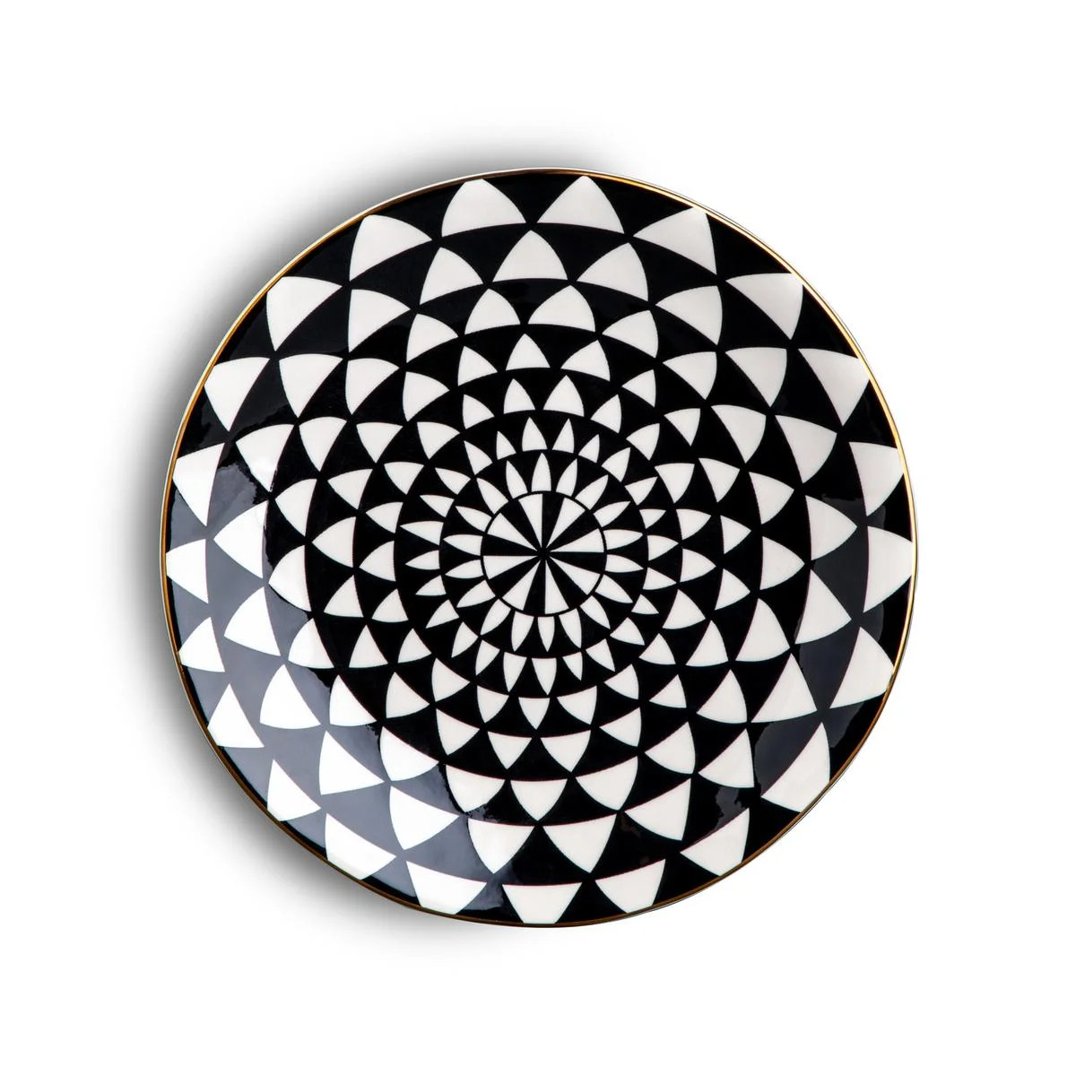 Thyme & Table Medallion Ceramic Salad Plate Black and White | Walmart (US)