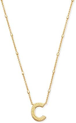 Kendra Scott Letters A-Z Pendant Necklace for Women, Fashion Jewelry, 14k Gold-Plated Brass | Amazon (US)