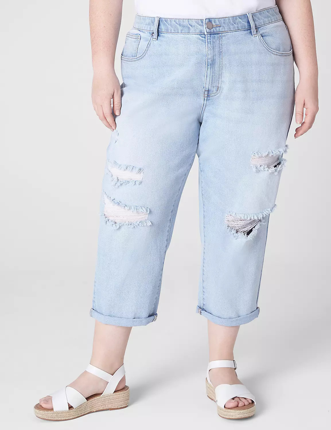 Signature Fit Boyfriend Capri Jean | LaneBryant | Lane Bryant (US)