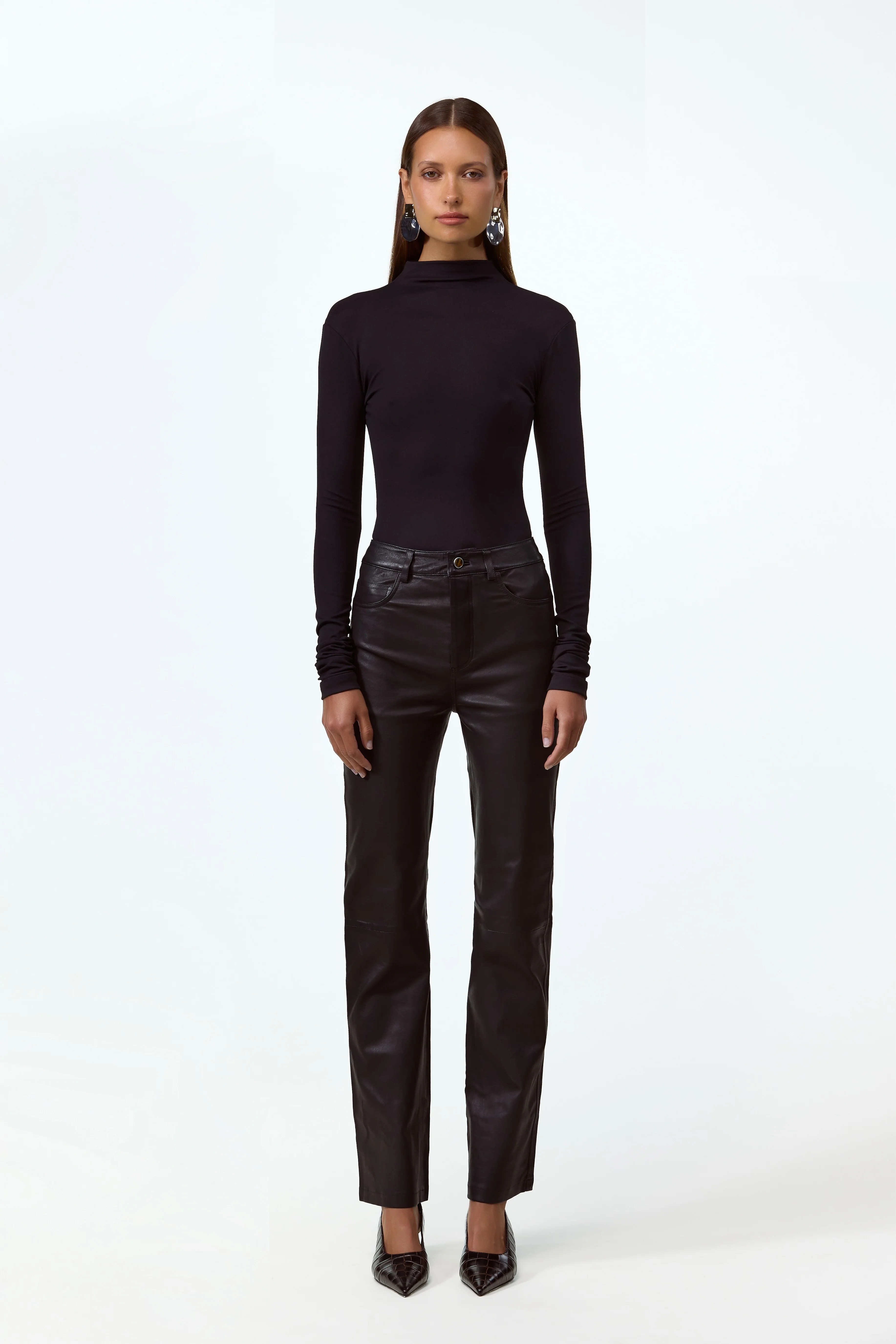 The Perfect Leather Pant (Black) | SAME