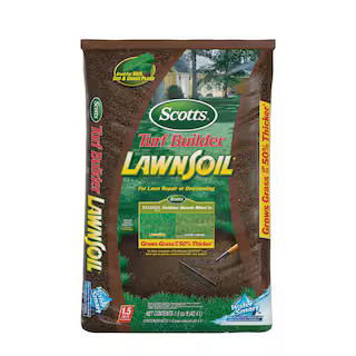 Turf Builder Lawn Soil 1.5 cu. ft. For Lawn Repair or Overseeding, Use to Plant New Grass or Top ... | The Home Depot