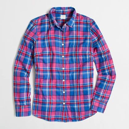 Factory classic button-down shirt in flannel | J.Crew Factory