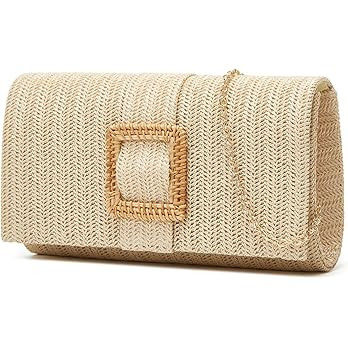 Straw Clutch Purses for Women Summer Straw Beach Bag Vintage Envelope Evening Clutch Handbags for... | Amazon (US)