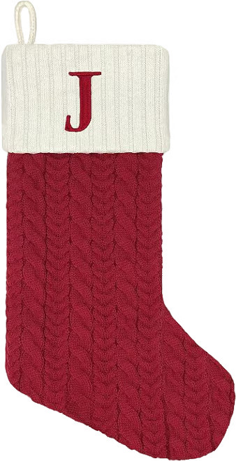 St. Nicholas Square® Large Cable Knit Monogram Stocking | Kohl's