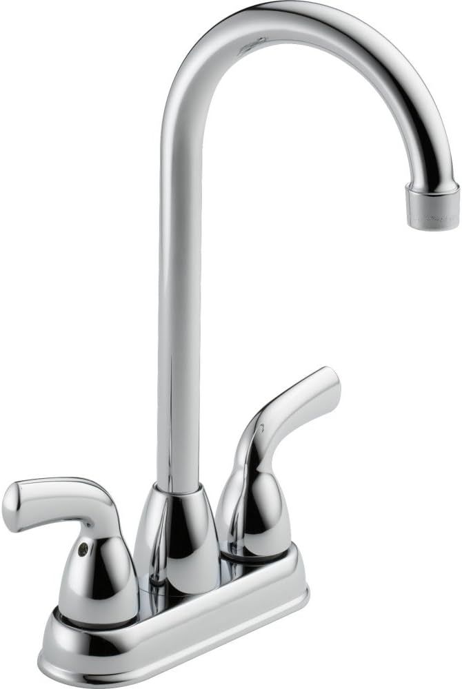 Delta Faucet Foundations Chrome Bar Faucet, Chrome Bar Sink Faucet, Wet Bar Faucets, Prep Sink Fa... | Amazon (US)