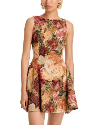 Aqua Floral Brocade Mini Dress - Exclusive | Bloomingdale's (US)