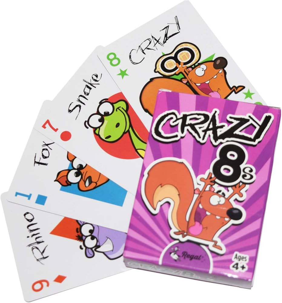 Regal Games Crazy 8's Card Game for Kids 4 5 6 7 8+ | Funny Travel Board Playing Game for Familie... | Amazon (US)