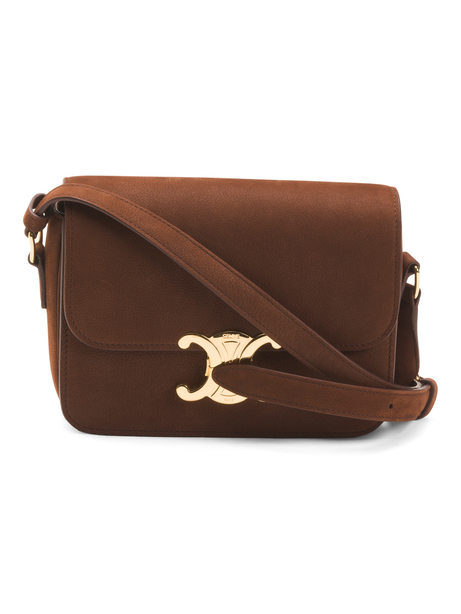 Made In Italy Suede Teen Triomphe Shoulder Bag With Leather Lining | TJ Maxx