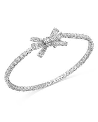 Diamond Bow Tennis Bracelet in 14K White Gold, 5.00 tcw | Bloomingdale's (US)