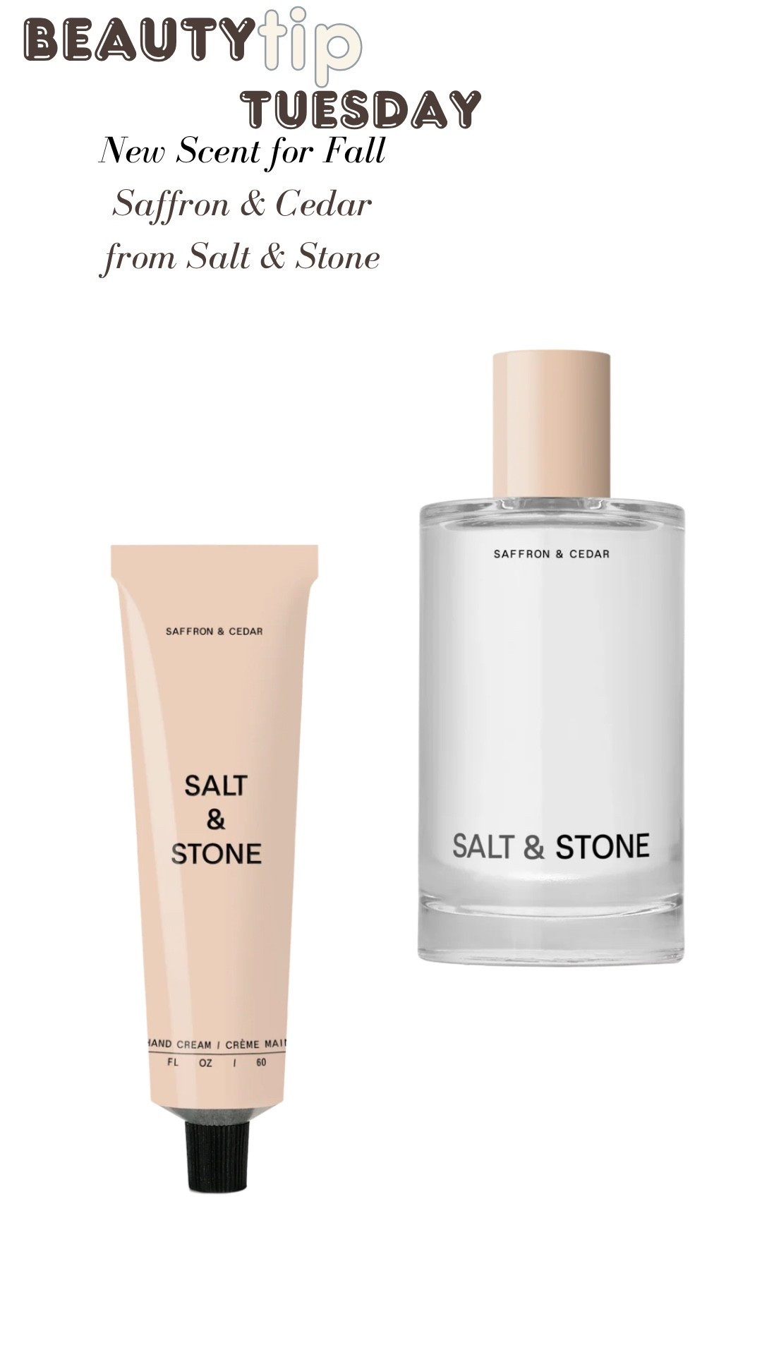 Beauty Tip Tuesday

My new scent for Fall

Saffron & Cedar body mist & hand lotion from Salt & Stone.

#LTKSeasonal #LTKBeauty #LTKselfcare