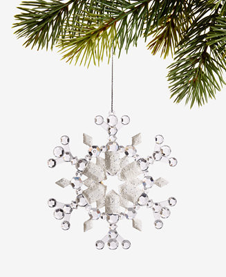 Holiday Lane Iced Delight Gem Snowflake Ornament, Macy's Exclusive  - Macy's | Macy's