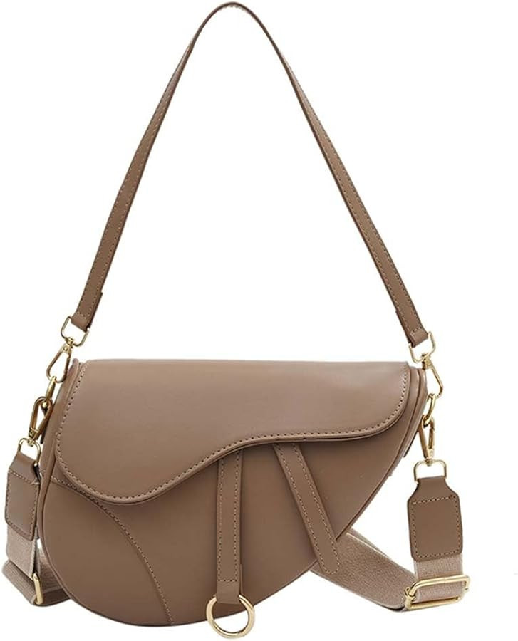 Women Trendy Small Clutch Purse Saddle Shoulder Bag Underarm Handbag Satchel HandBag Crossbody Ba... | Amazon (US)