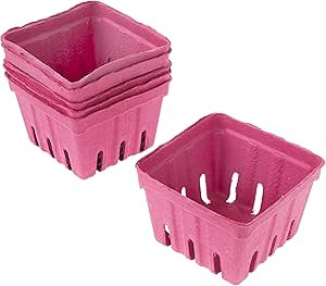 Darice Fuchsia Paper Berry Basket, Pink, 6 Piece | Amazon (US)