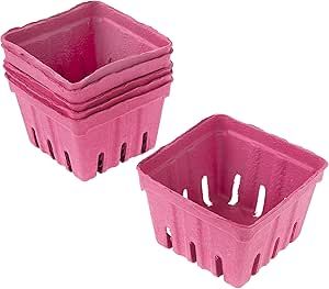 Darice Fuchsia Paper Berry Basket, Pink, 6 Piece | Amazon (US)