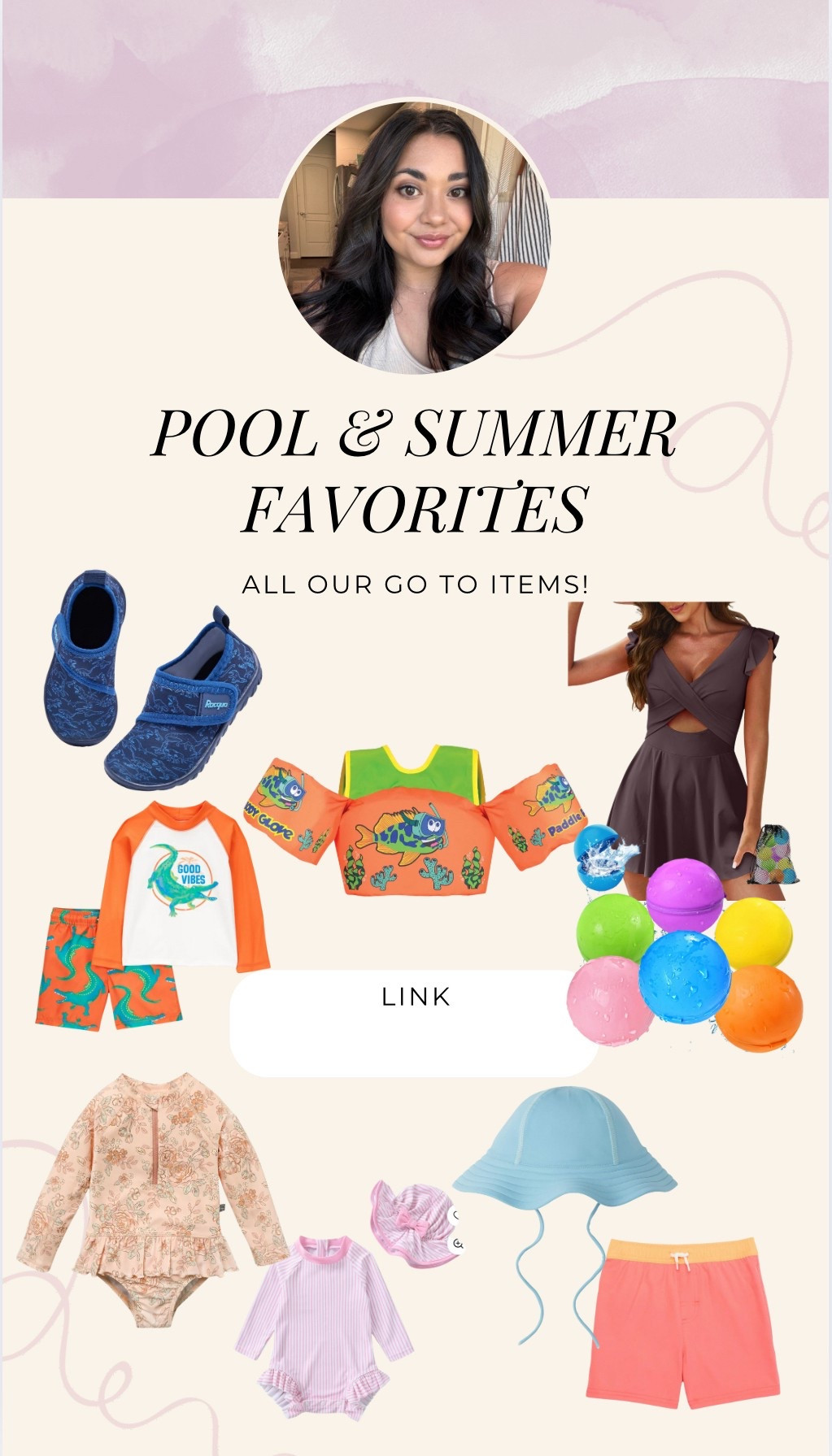 Our favorite pool things!! Remember to dress children in orange/pink swim suits for water safety! 

#LTKSummerEdit