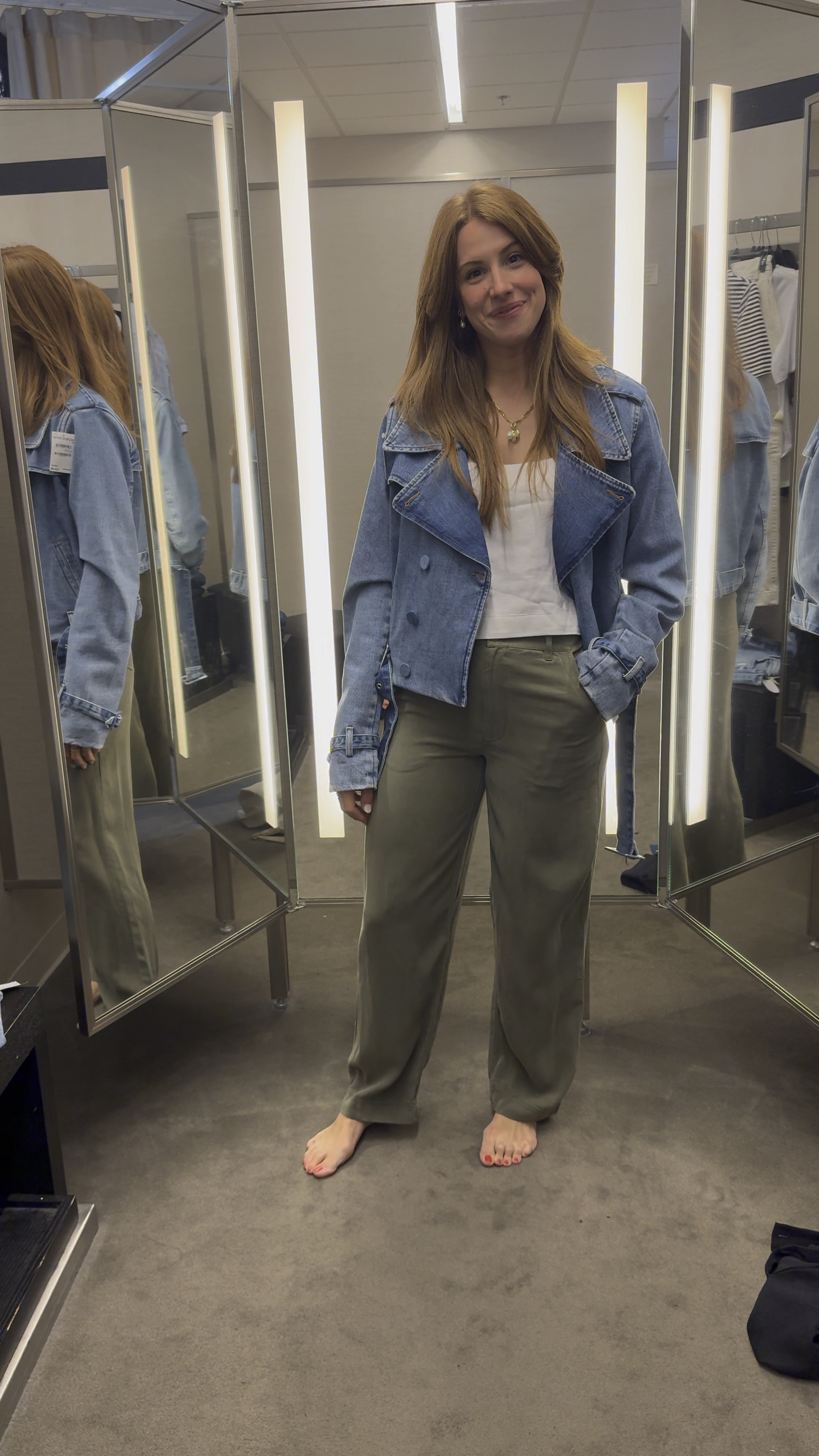 Allie’s Nordstrom sale outfit idea - loving this denim cropped trench 

#LTKxNSale #LTKOver40 #LTKVideo