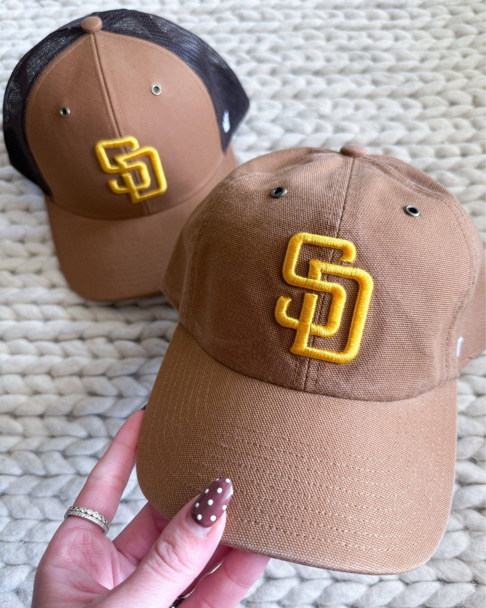 New matching Padres hats from the 47 x Carhartt collab & I am obsessed. His is the mesh back trucker style & mine is the relaxed fit dad cap. Both in the perfect warm brown with the gold SD logo.


san diego padres hat
padres carhartt hat
47 brand baseball hat
carhartt x 47 hat
his and hers padres hats
padres dad hat
brown sd hat
baseball hat outfit
gameday outfit idea
mlb style
matching couples hats
mesh back trucker hat
women’s padres hat
padres hat outfit
fan gear style
stadium outfit padres
mlb merch style

#LTKActive #LTKStyleTip #LTKMens
