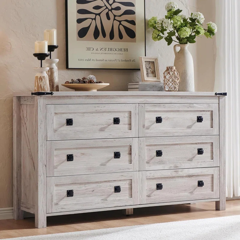 Grantville Farmhouse 6 - Drawers Double Dresser | Wayfair North America