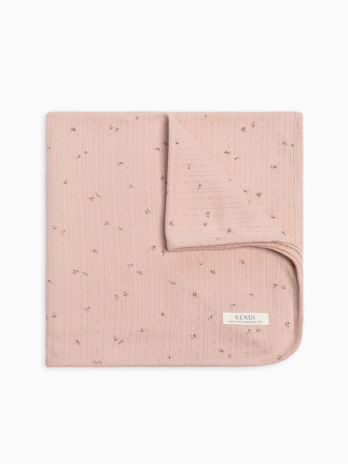 Brushed Back Pointelle Swaddle Blanket | Colored Organics