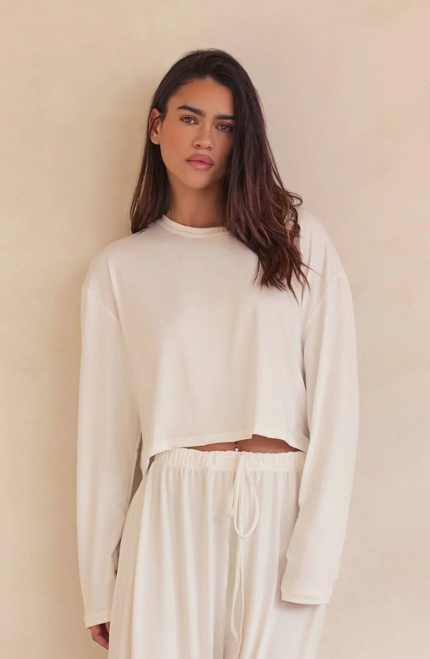 The Cloud Long Sleeve Crop Tee | BUMPSUIT