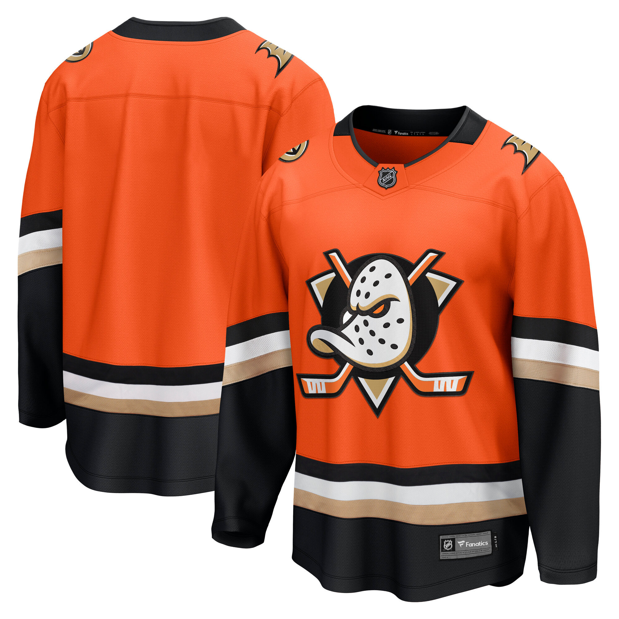 Men's Fanatics Orange Anaheim Ducks Home Breakaway Jersey | Fanatics