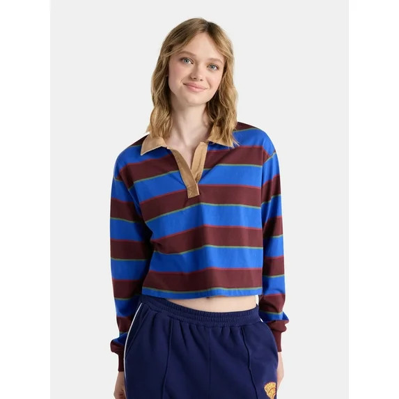 Netflix Stranger Things Cotton Rugby Polo from No Boundaries, Women’s and Women’s Plus | Walmart (US)