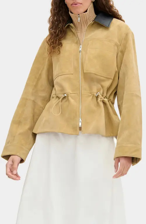 ALIGNE Mavis Suede Jacket in Camel at Nordstrom, Size X-Small | Nordstrom