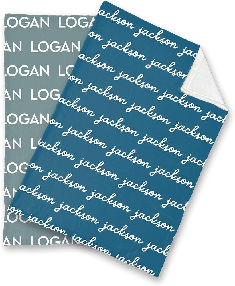 Hickory Hollow Designs Personalized Name Blanket, Choice of Color & Font, Customized Minky Throw ... | Amazon (US)