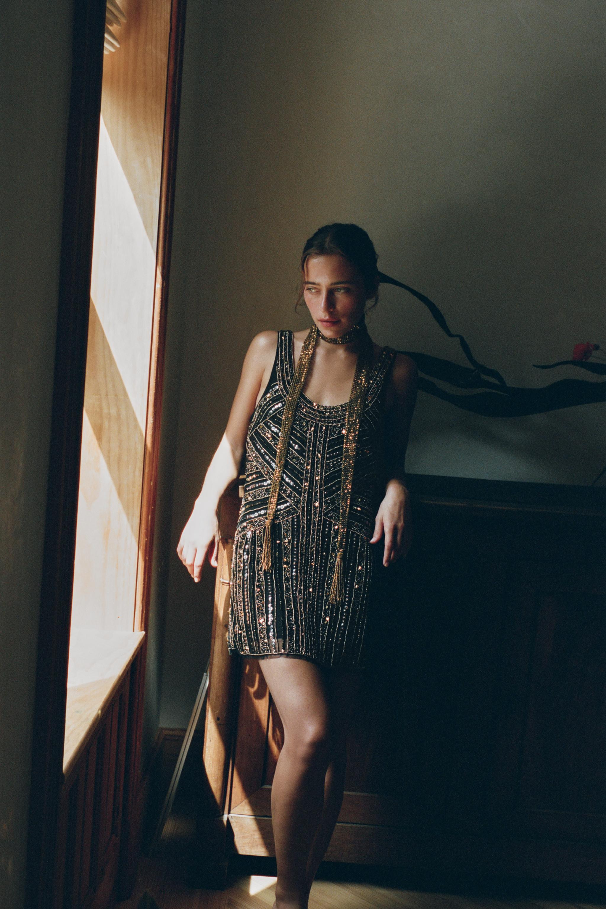 BEADED MINI DRESS | Zara UK