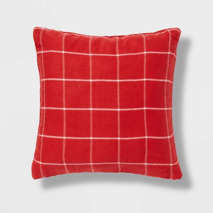 Euro Flannel Windowpane Decorative Throw Pillow - Threshold™ | Target