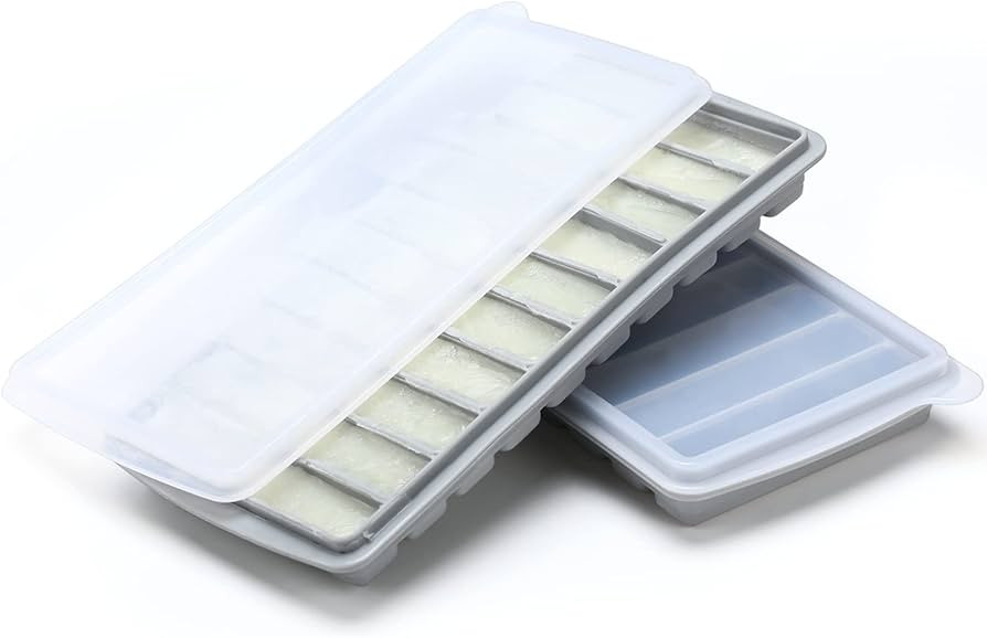 Eaasty 2 Pieces Breastmilk Storage Container Baby Food Milk Silicone Freezer Trays with Lid Breas... | Amazon (US)