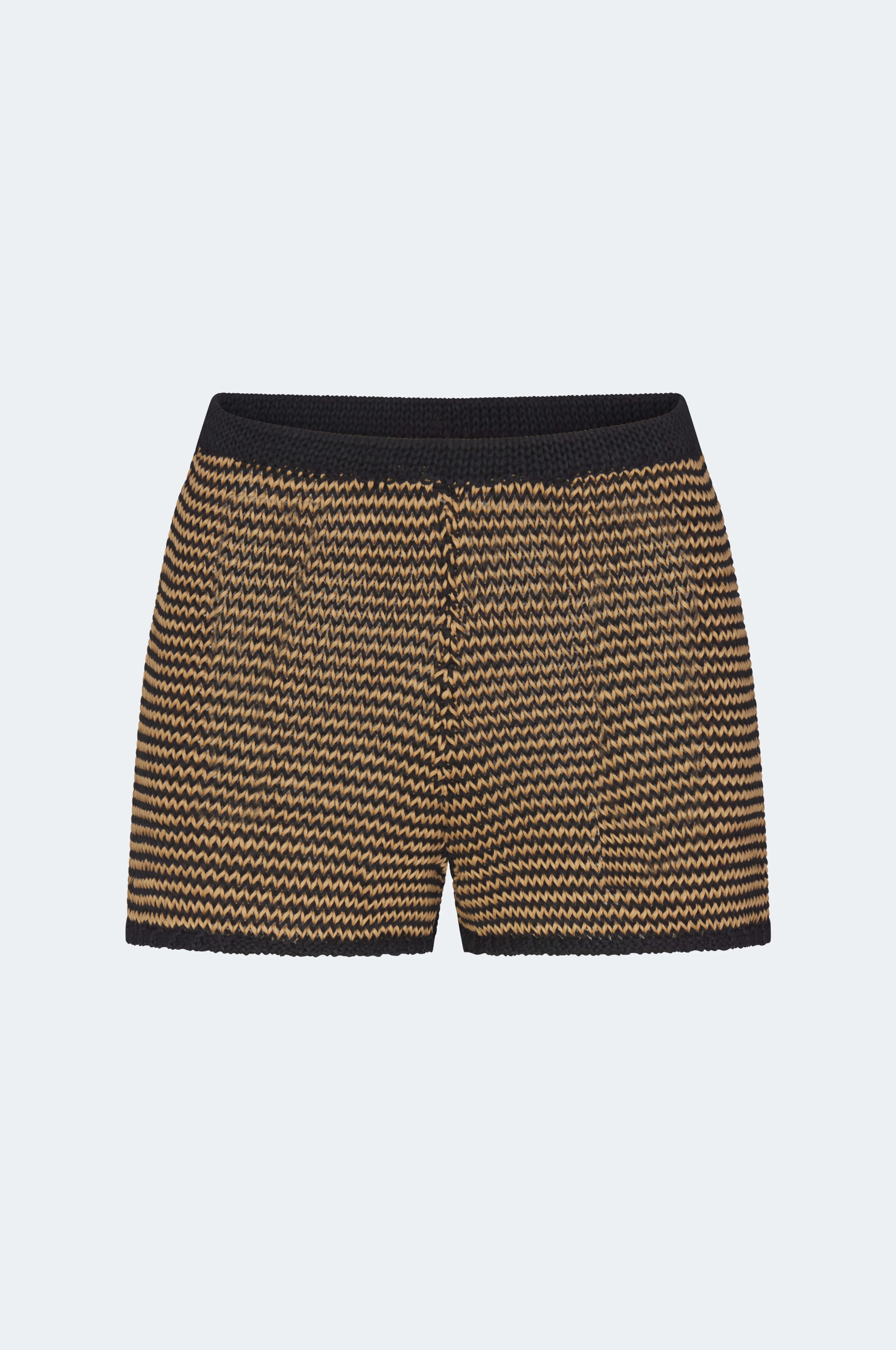 Marzo Knit Short in Black/Natural Combo | Simon Miller