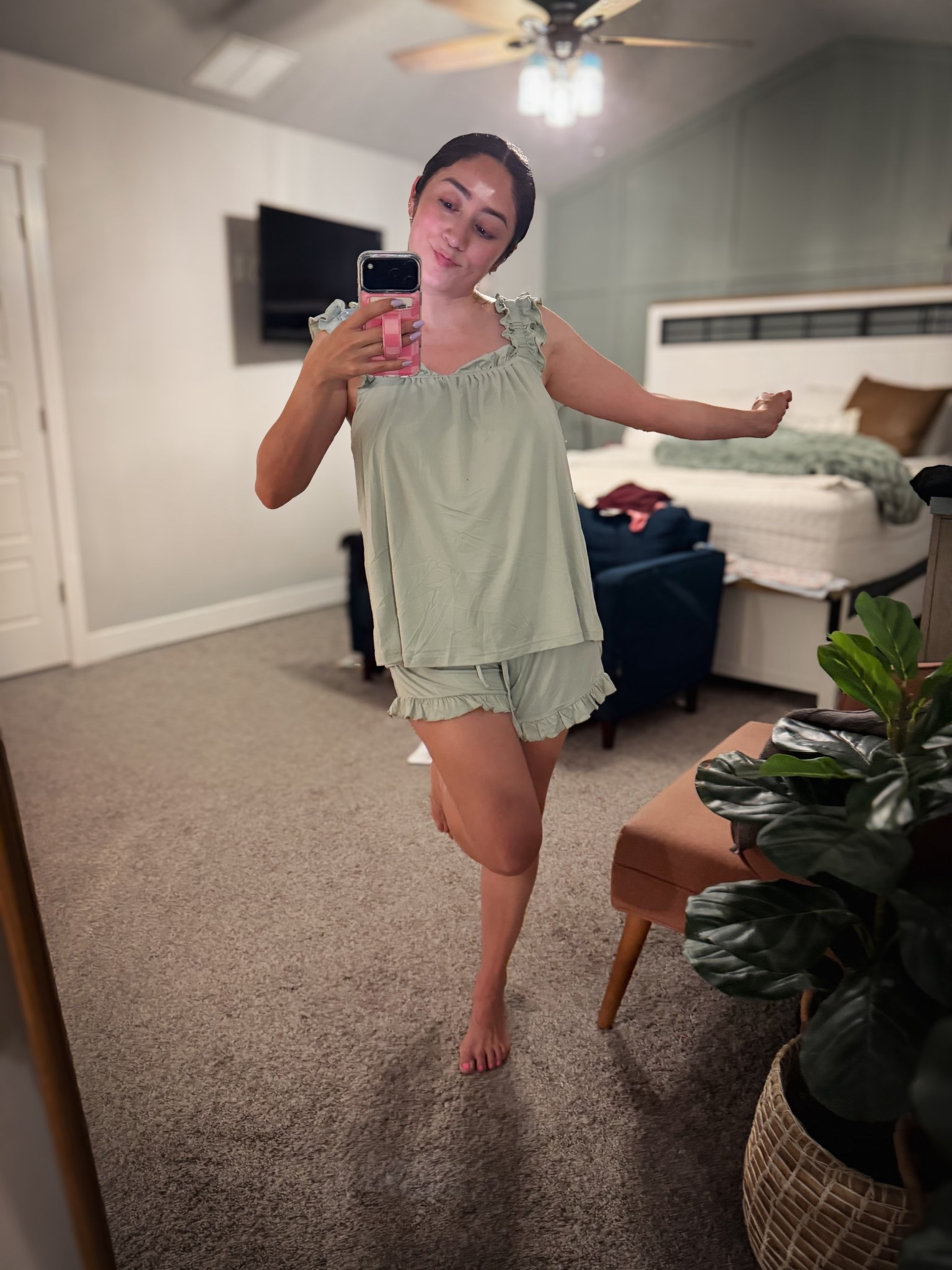 New pj’s to match my room 😜SO cute and comfy! 