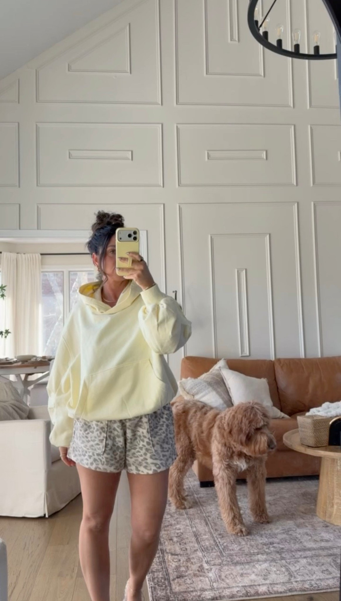 Yellow hoodie with leopard shorts combo 🧈🤎

#LTKgrwm #LTKootd #LTKSeasonal
