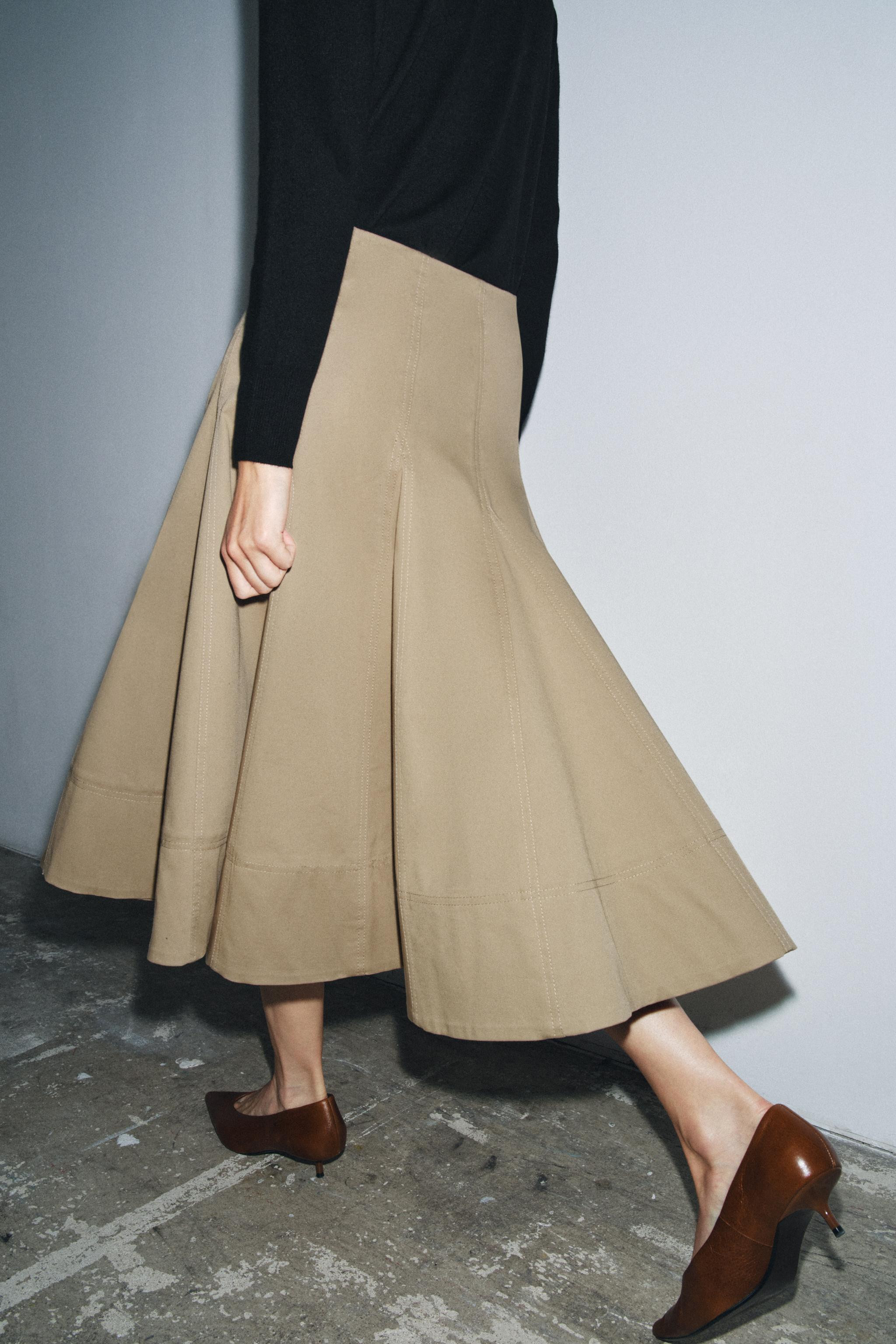 TRENCH MIDI SKIRT ZW COLLECTION | Zara US