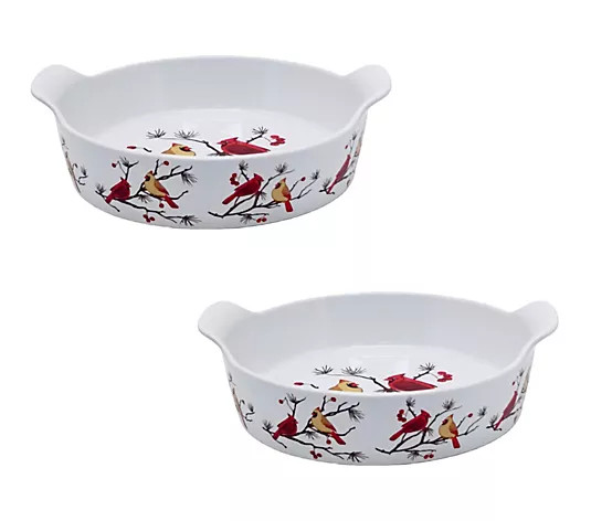 Temp-tations Seasonal Set of (2) 9" Pie Plates - QVC.com | QVC